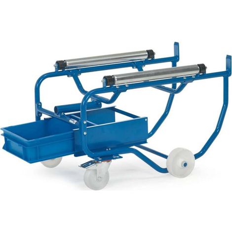 [NEUWERTIG] B-Ware Fetra Tropföl-Auffangwanne Anbausatz Kunststoff 12l rollbar blau langlebig 10 (1/2)