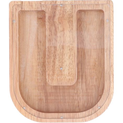 Coffret à monnaie transparent personnalisé avec lettre en bois pour enfants - Tirelire éducative (1/5)