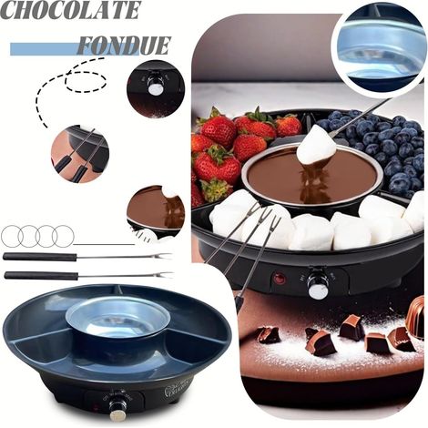 Macchina per sciogliere il cioccolato, fontana di cioccolato, torre per fontana di cioccolato con modalità di riscaldamento, con 2 forchette per immersione, per feste di Pasqua e matrimoni