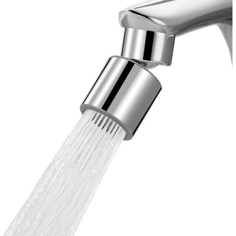Aérateur de robinet, accessoire pour pommeau de douche double fonction, pièce de rechange pour robinet, filetage femelle 55/64", chromé (1/4)