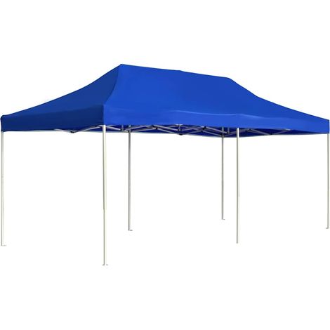 vidaXL Tente de réception pliable Aluminium 6 x 3 m Bleu (1/4)