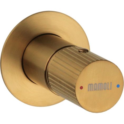 Miscelatore monocomando da incasso per doccia 1 uscita colore ottone spazzolato Mamoli Tuttodunpezzo 37300000002G  Ottone spazzolato