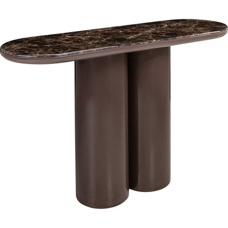 Console chocolat effet marbre chic - marron chocolat (1/5)