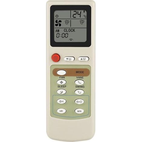 Télécommande Pour Climatiseur Mitsubishi - EG9C S-09H S-12H S-18H S-24H KT3L004 - Blanc - ABS - 2 Piles AAA Requises - 1 Pièce (1/4)