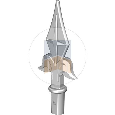 PORTAC Fer de lance en Aluminium diamètre 16 Finition: Brut (1/2)