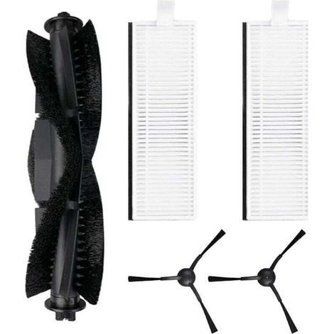 UlisemLot de 5 brosses latérales principales pour aspirateur robot pour Laresar Evol 3, 1 brosse à rouleau principale, 2 filtres HEPA, 2