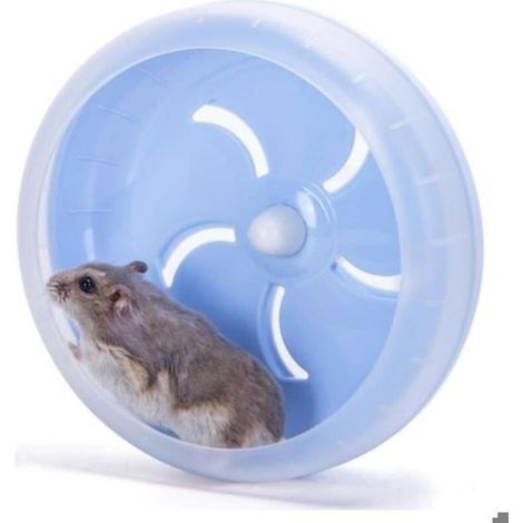 Roue d'exercice silencieuse de 17,5 cm pour hamsters – Sûre et facile à installer (1/4)