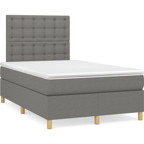 Maison Exclusive - Boxspringbett mit Matratze Dunkelgrau 120x200