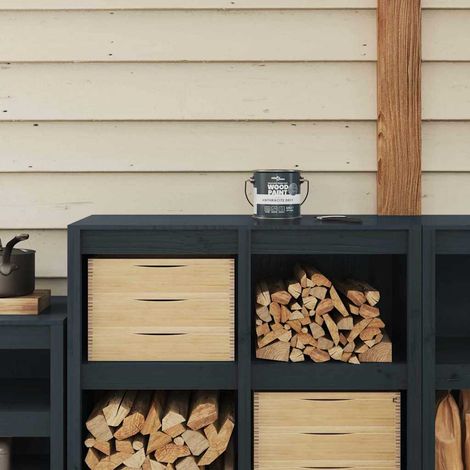 Holzfarbe Grau 2,5 L Wanddruck