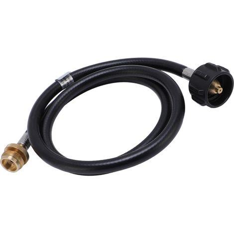 Tuyau d'extension de gaz combustible pour bouteille 1lb à 20lb, barbecue portable, réchaud, chauffage, camping-car, 6 pieds, flexible de rechange (1/5)