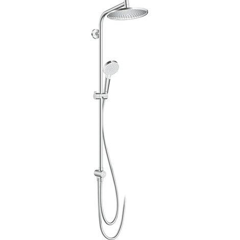 Hansgrohe Crometta - Conjunto de ducha S 240 Showerpipe para renovaciones, EcoSmart 9 l/min, cromo 27270000
