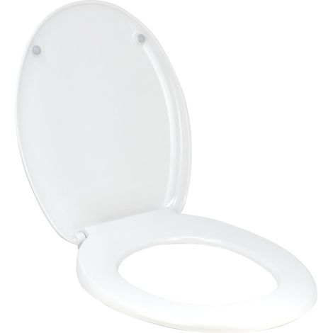 Wirquin – Abattant WC thermodur 20718118 – frein de chute – charnières inox – forme en U universelle – antibactérien et résistant aux produits chimiques