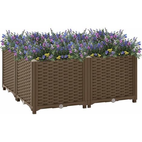 Jardinière,Lit surélevé,Pot de Fleurs 80x80x38 cm Polypropylène XZZZ100910 (1/5)