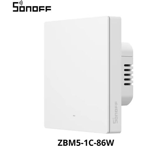 Sonoff SwitchMan ZBM5-86W Interruttore da Parete Bianco Smart Zigbee Dimensione: 1 Pulsante