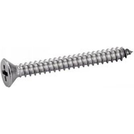200 Vis à Tôle Tête Fraisée Fendue Carré DIN 7981 Empreinte C1 4.8 x 16 mm - DIN 7983 - Inox A2 - D-Work