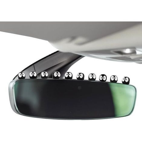 Lote de 30 decoraciones adorables en forma de pequeño elfo negro para el salpicadero - Bola de carbón - Decoración del espejo retrovisor - Mini figuras de resina estilo dibujos animados - Accesorios (1/4)