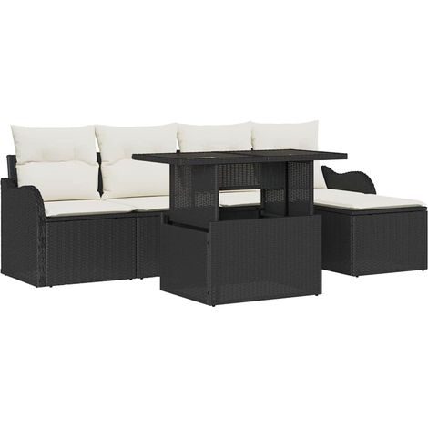 Maison Exclusive - Sitzgruppe für den Outdoor mit Kissen 6 pcs Sc
