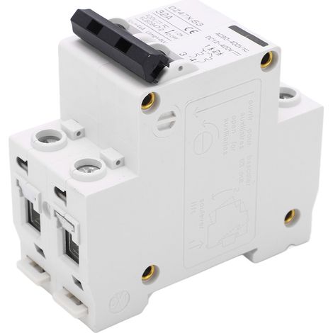 Disjoncteur miniature 2P pour montage sur rail DIN, sectionneur pour système solaire DC 12-400 V AC 90-400 V, 32 A (1/5)