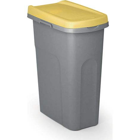 Cestino per rifiuti in plastica grigiagialla da 25 litri - facile separazione dei rifiuti 223009629 (1/5)