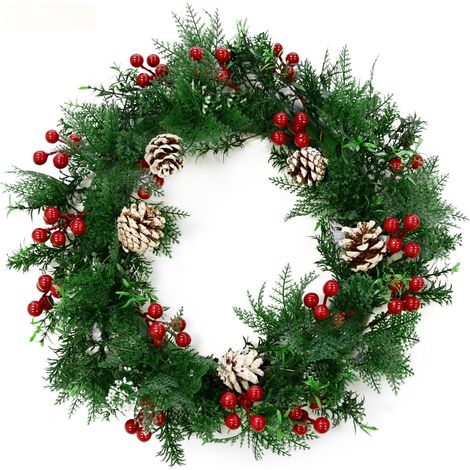 Weihnachtskranz Pinecone Dekorativer Kranz für Tür und Wand (1/3)