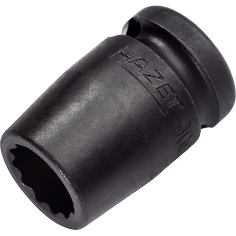 Hazet Schlag-Maschinenschrauber Steckschlüsseleinsatz 900SZ-14, 1/2 (12,5 mm) Vierkant hohl, Außen Doppelsechskant-Tractionsprofil, SW 14 mm (1/4)