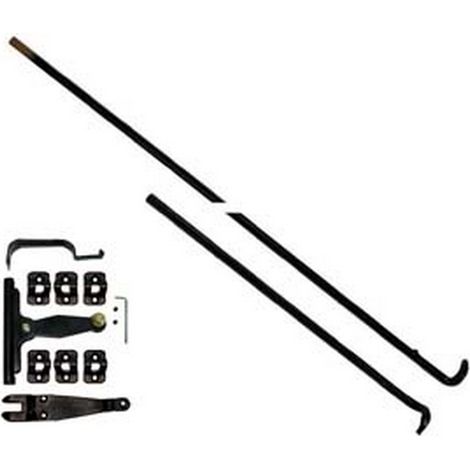 2PZ SPAGNOLETTE PER BALCONE COMPLETE IN KIT NERE - cm.240h. per balcone
