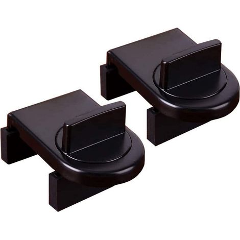 Serrure à guillotine coulissante pour cadre de porte en aluminium, serrure antivol pour armoire avec porte coulissante. (1/5)