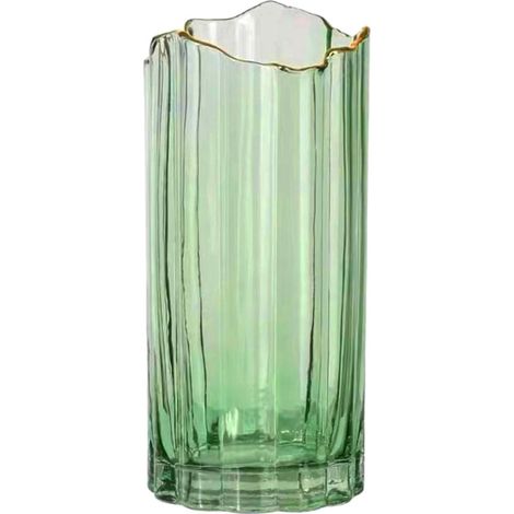 Vase en Verre Lourd Vase Transparent Vase cylindrique Décoration de Table (1/5)