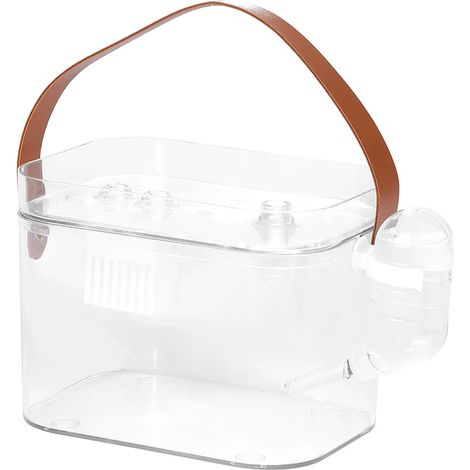 Cage de transport portable pour hamsters, boîte de transport transparente et robuste pour petits animaux, adaptée aux petits animaux tels que les cobayes et les lapins, avec poignée. (1/3)