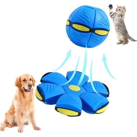 Balle Soucoupe Volante pour Chien, Balle Magique Déformée Interactif, Décompression Volante Soucoupe Boule, Jouet Balle Déformation (1/4)