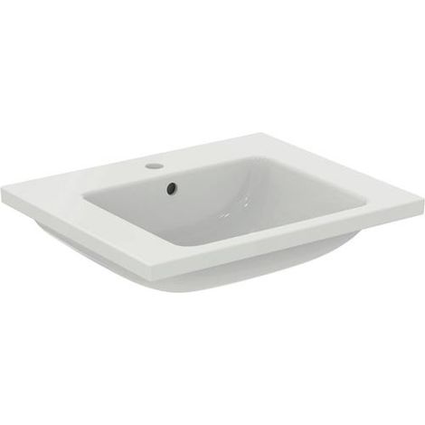 Meuble lavabo i.life B 1Ha. avec meuble 610x510x180mm blanc avec IdealPlus