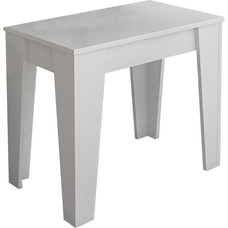 Consolle 6 prolunghe effetto legno bianco cm. H.75 x L.90 x P.54