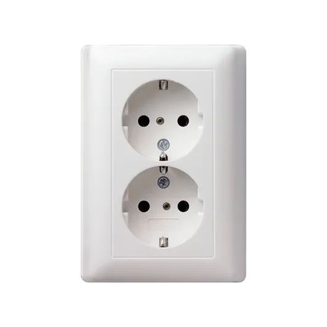 Gira Prise SCHUKO double SP + pleine surface System 55 Blanc pur [078303], 0783 03