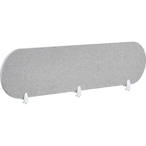 Pannello Divisorio Fonoassorbente per scrivania in PET grigio chiaro 180 x 40 cm Sparky