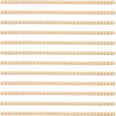 12 piezas de molduras decorativas de madera, 40 cm, bonitas cuentas de media bobina, molduras de madera cruda, cuentas de varilla 3D para decoración de pared, armarios, muebles, estantes, ventanas y p