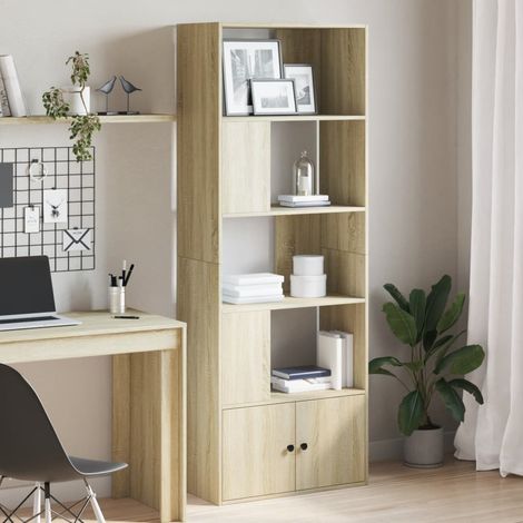 Estantería de madera de ingeniería roble Sonoma 70x36x189 cm vidaXL (1/5)