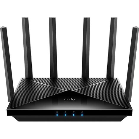 Routeur sans fil Cudy WR11000, Ethernet 2,5 Gigabit, tri-bande (2,4 GHz / 5 GHz / 6 GHz), noir (1/3)