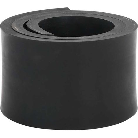 vidaXL Rubber Edge for Snow Plow Black 80x10x1 cm