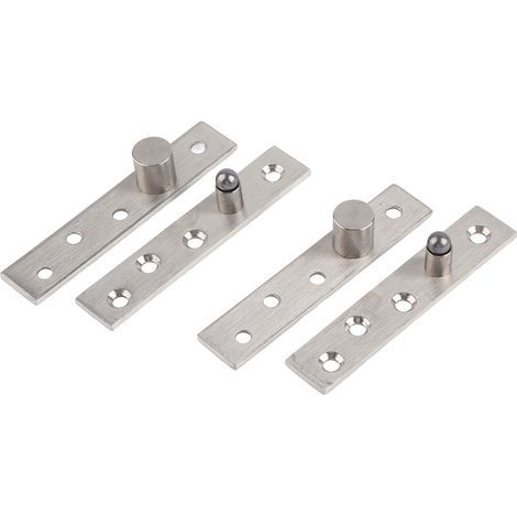 2 pièces Pivot de Porte Rotatif 360° en Acier Inoxydable, Charnière à Rotation Longueur 95mm, Pivot Excentré pour Meubles (1/5)