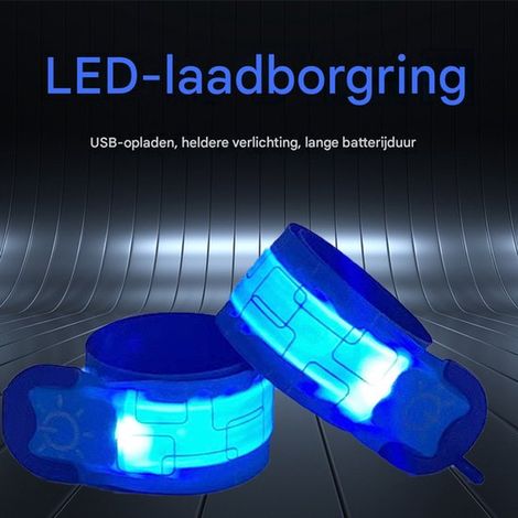 Blaues LED-Ringlicht mit USB-Ladeanschluss, Verfolgerlicht, Bühnenhalterung mit Blitzarmband, LED-Licht (2 Ringe). (1/5)