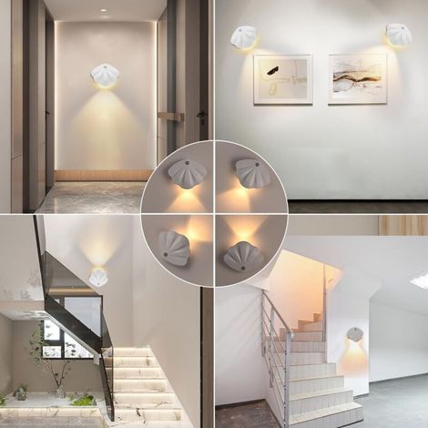 (2 pièces) Applique murale d'intérieur rechargeable avec détecteur de mouvement, sans fil (1/4)