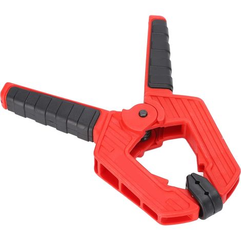 Pince bois, 3", plastique, rouge, pour menuiserie et atelier (1/5)