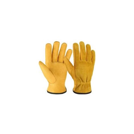 Gants de travail en cuir,Résistant à la déchirure, Résistant au choc(S) (1/5)