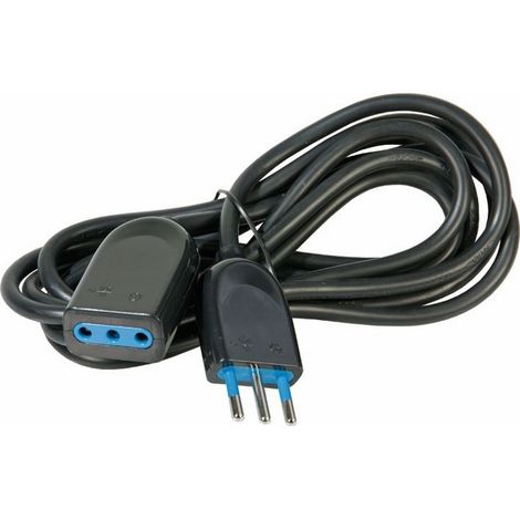 Prolunga Lineare Elettrica 5 metri colore Nero Spina/Presa 10 A (1/2)