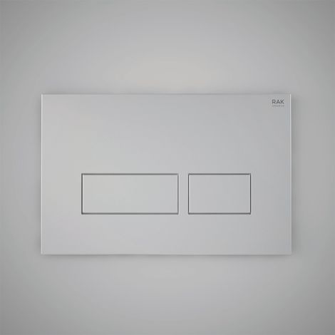 RAK Ecofix Rectangular Dual Flush Plates - Matt Chrome (1/2)