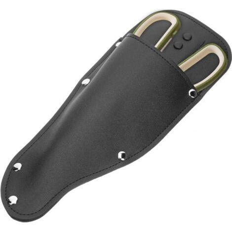 Black Leather Protective Cover for Garden Pruners and Scissors Practical Storage Case for Cutting Tools Secure Blade Guard Robust and Durable Gardening Accessory (1/5)