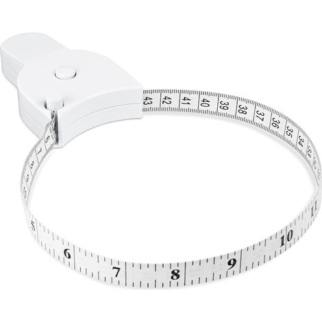 150 cm (60 Zoll) langes Miniatur-Teleskopmaßband mit Stift und Druckknopf, ergonomisches und tragbares Design, weiß