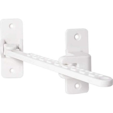 Limiteur de fenêtre fixe anti-vent, adhésif fort sans perçage, 1 pièce, stable sans jeu, pour fenêtres battantes (1/4)