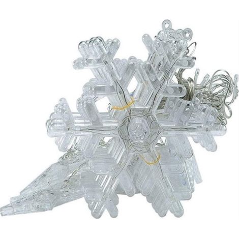 Guirlande Lumineuse Fenêtre - 2,5 M - 12 LED Forme Flocon De Neige - Pour Intérieur Et Extérieur - 220 V - 1 Pièce (1/5)