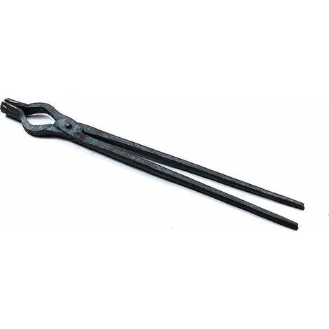 Pince de forge Tenailles de forge Pince à bouche ronde pour la fabrication de couteaux à enclume Pince de forge 460 mm pour l'ingénieur Forgeron Forge Noir (1/5)